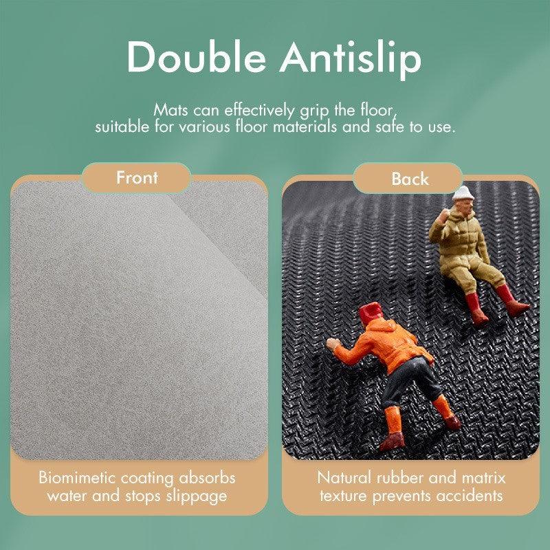 Luxurious European Style Linen Bathroom Mat - Fast Water Absorption & Exquisite Design