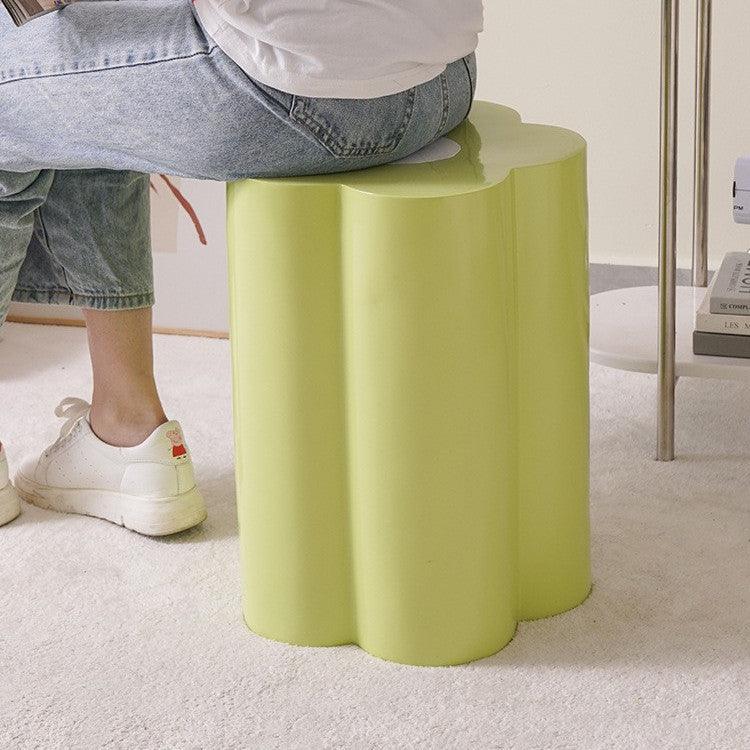 Floral Bloom Wooden Tea Side Table