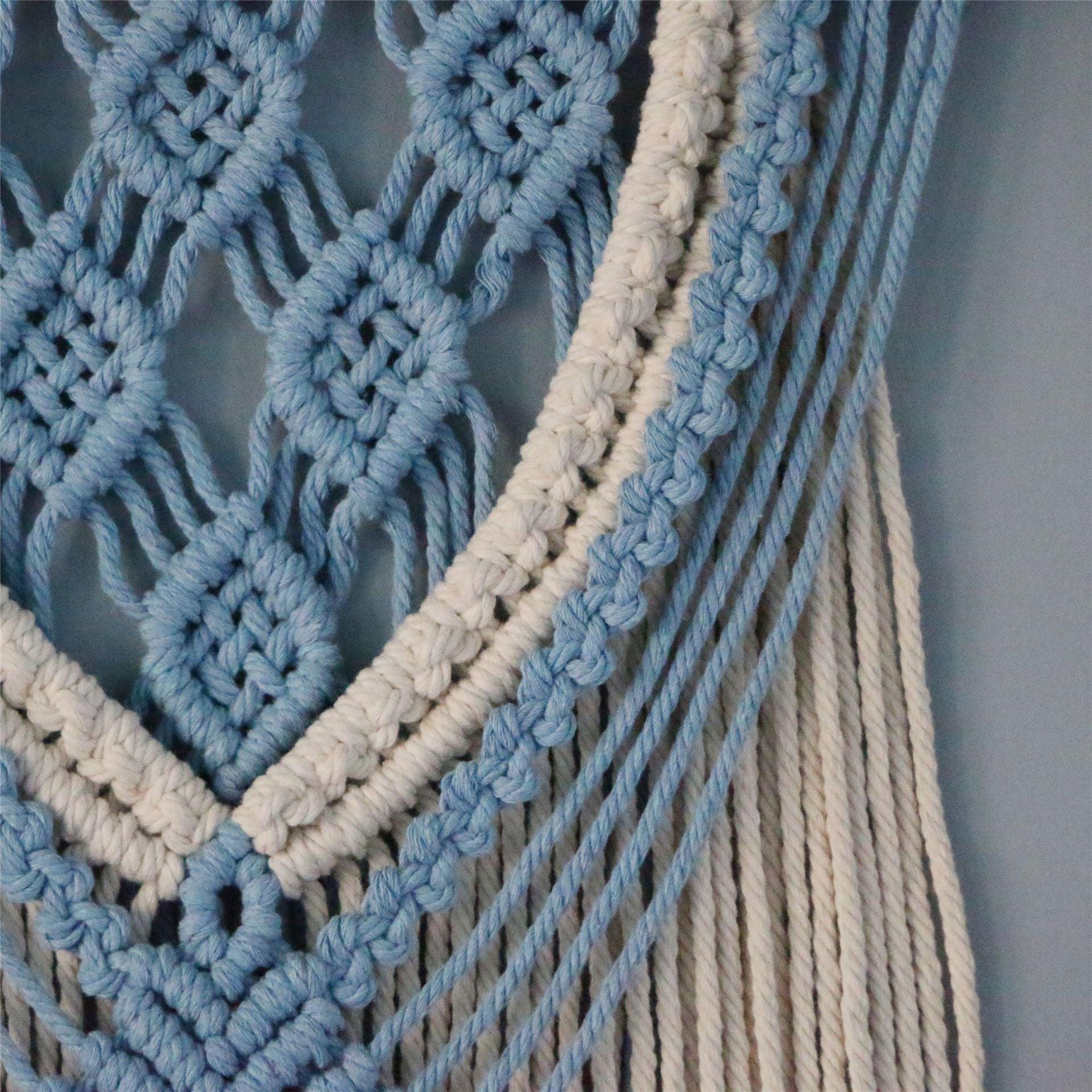 Boho Chic Hand-Woven Cotton Rope Tapestry Wall Decor