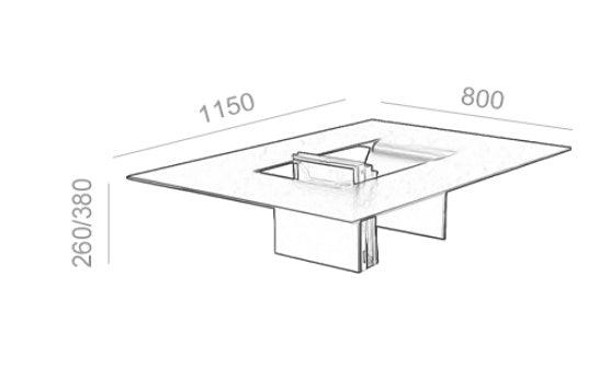 Modern Steel Coffee Side Table with Elegant Car Paint Finish
