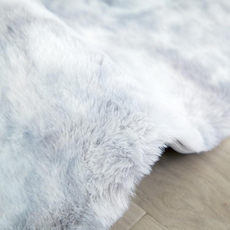 Rabbit Plush Tie-Dye Bathroom Mat Set - Soft Nordic Style Comfort for Your Bathroom Oasis