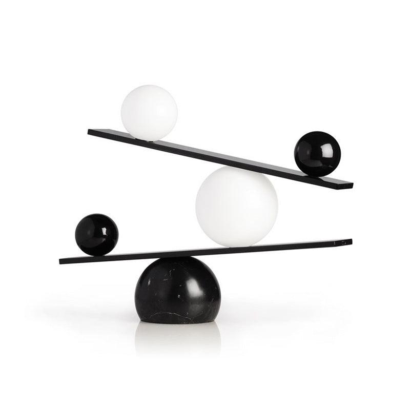 Modern Marble Glass Ball Table Lamp for Hotel Exhibition Hall Bedroom Decor