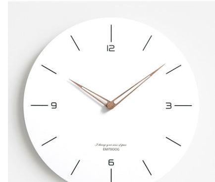 Modern Nordic Style Silent Wall Clock with Sweep Movement - 12 Inch, Geralt Environmental Protection Board Material