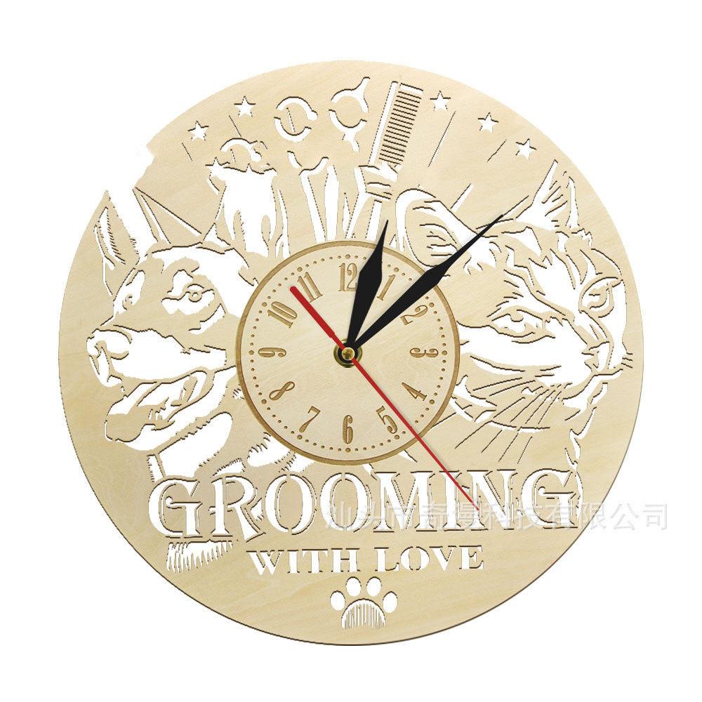 Modern Nordic Wooden Wall Clock 12" Round Decorative Quartz Clock