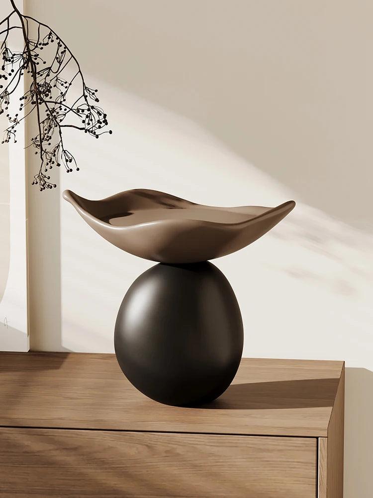 Serenity Orb Storage Sculpture - Abstract Desktop Decor