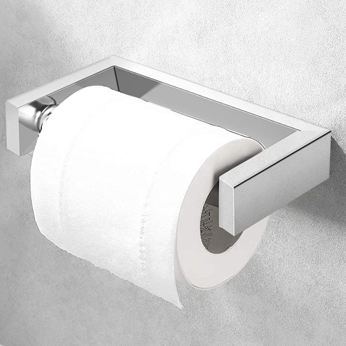 Modern 304 Stainless Steel Toilet Paper Holder with Retractable Feature