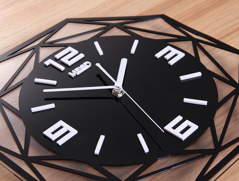 Illuminated Wall Clock with Solar-Powered Movement