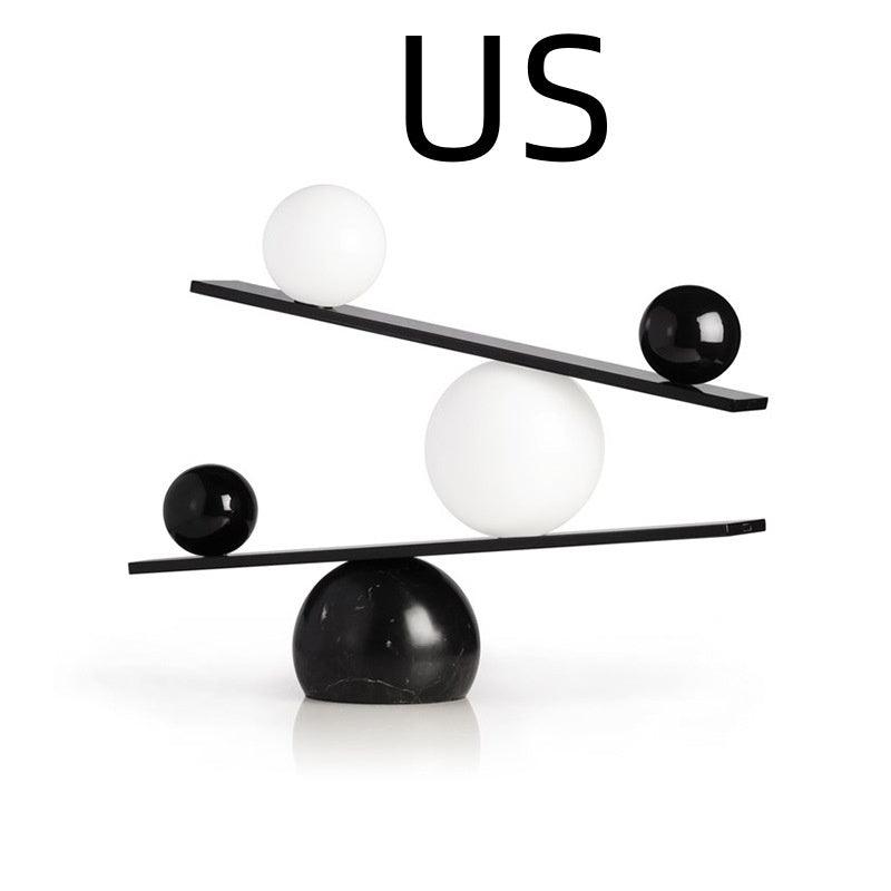 Modern Marble Glass Ball Table Lamp for Hotel Exhibition Hall Bedroom Decor