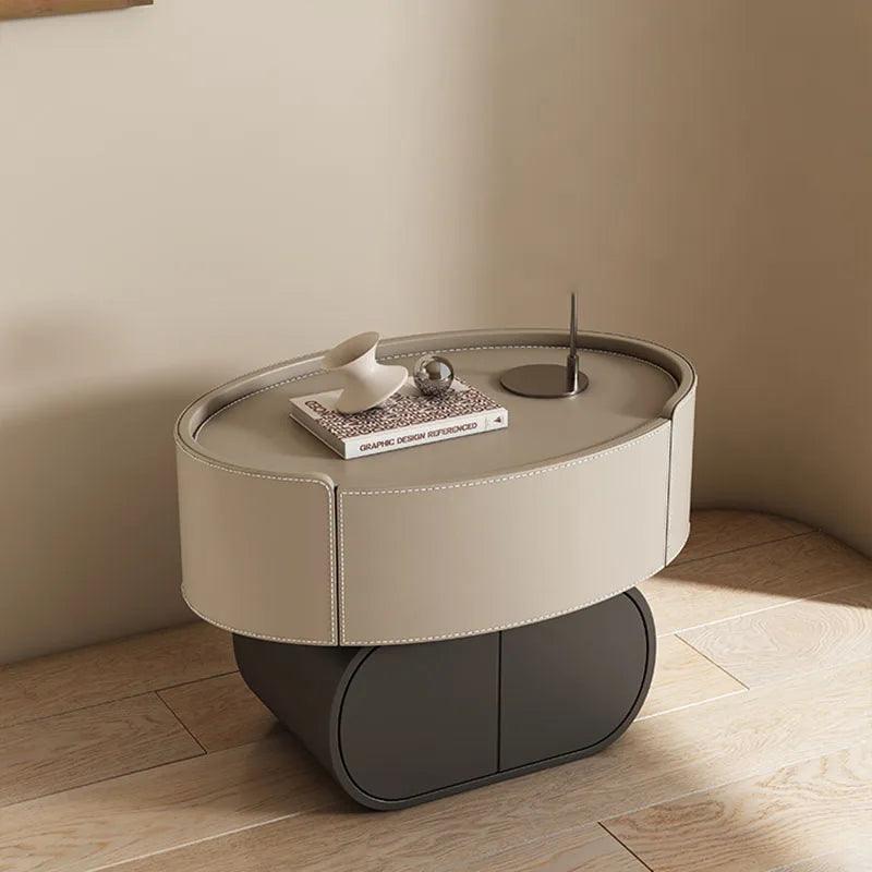 Luxury Modern Bedroom Nightstand with Drawers and Artistic Design
