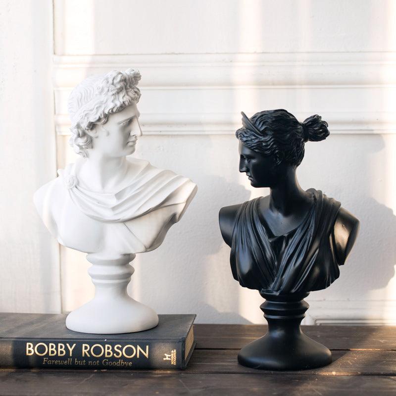 European Style Resin Sculpture Set - David & Venus