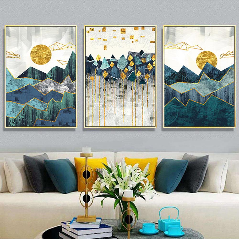 Nordic Abstract Landscape Canvas Wall Art Decor Collection