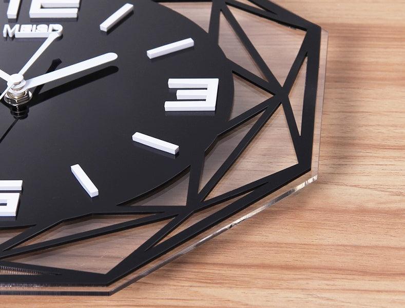 Illuminated Wall Clock with Solar-Powered Movement