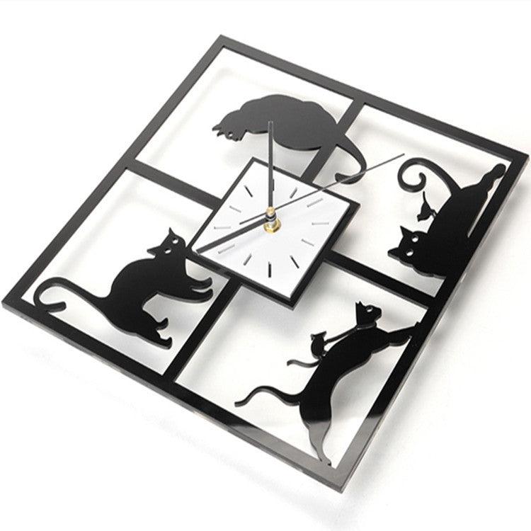 Cattail Design Acrylic Silent Wall Clock