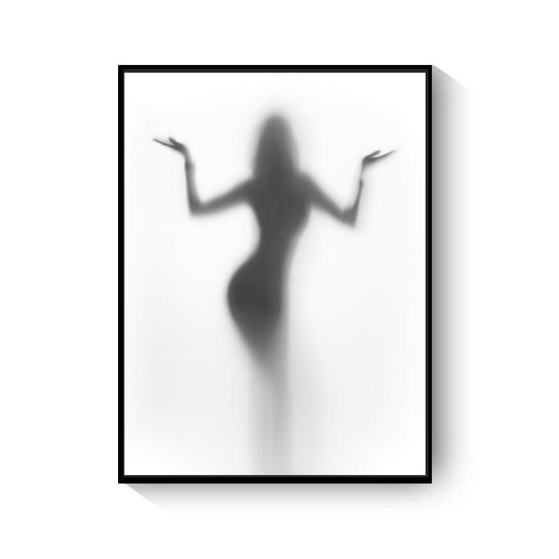 Black And White Abstract Wall Art Canvas Painting Picture