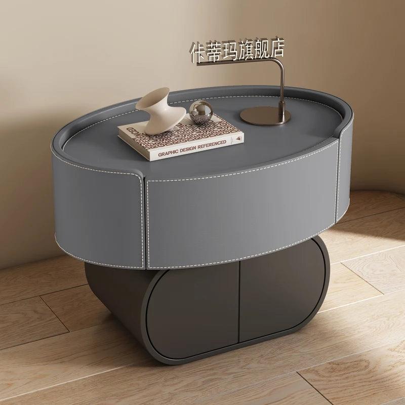 Luxury Modern Bedroom Nightstand with Drawers and Artistic Design