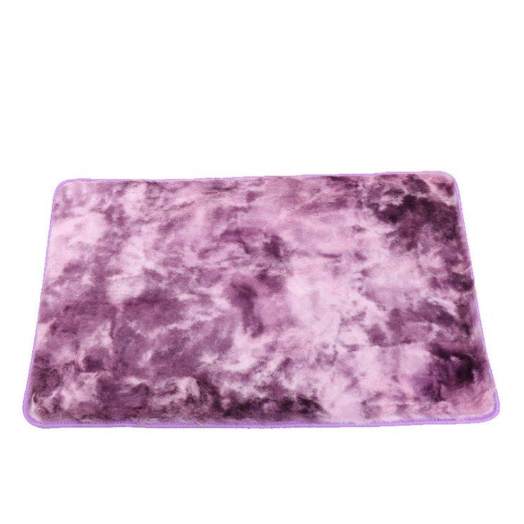 Rabbit Plush Tie-Dye Bathroom Mat Set - Soft Nordic Style Comfort for Your Bathroom Oasis