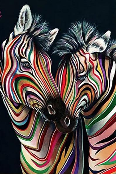 Vibrant Zebra Abstract Canvas Print - Contemporary Wall Art Masterpiece