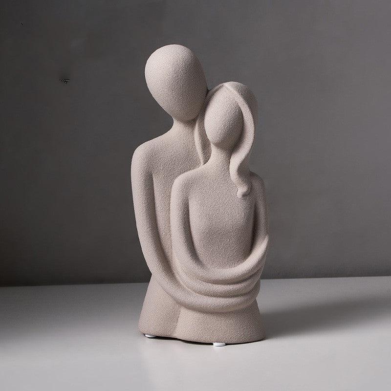 Nordic Home Decor Abstract Figure Statue Love Sculpture - Elegant Tabletop Decoration