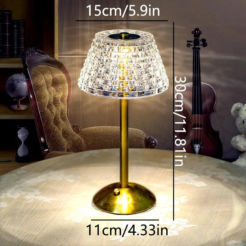 Nordic Crystal Touch-Controlled LED Table Lamp