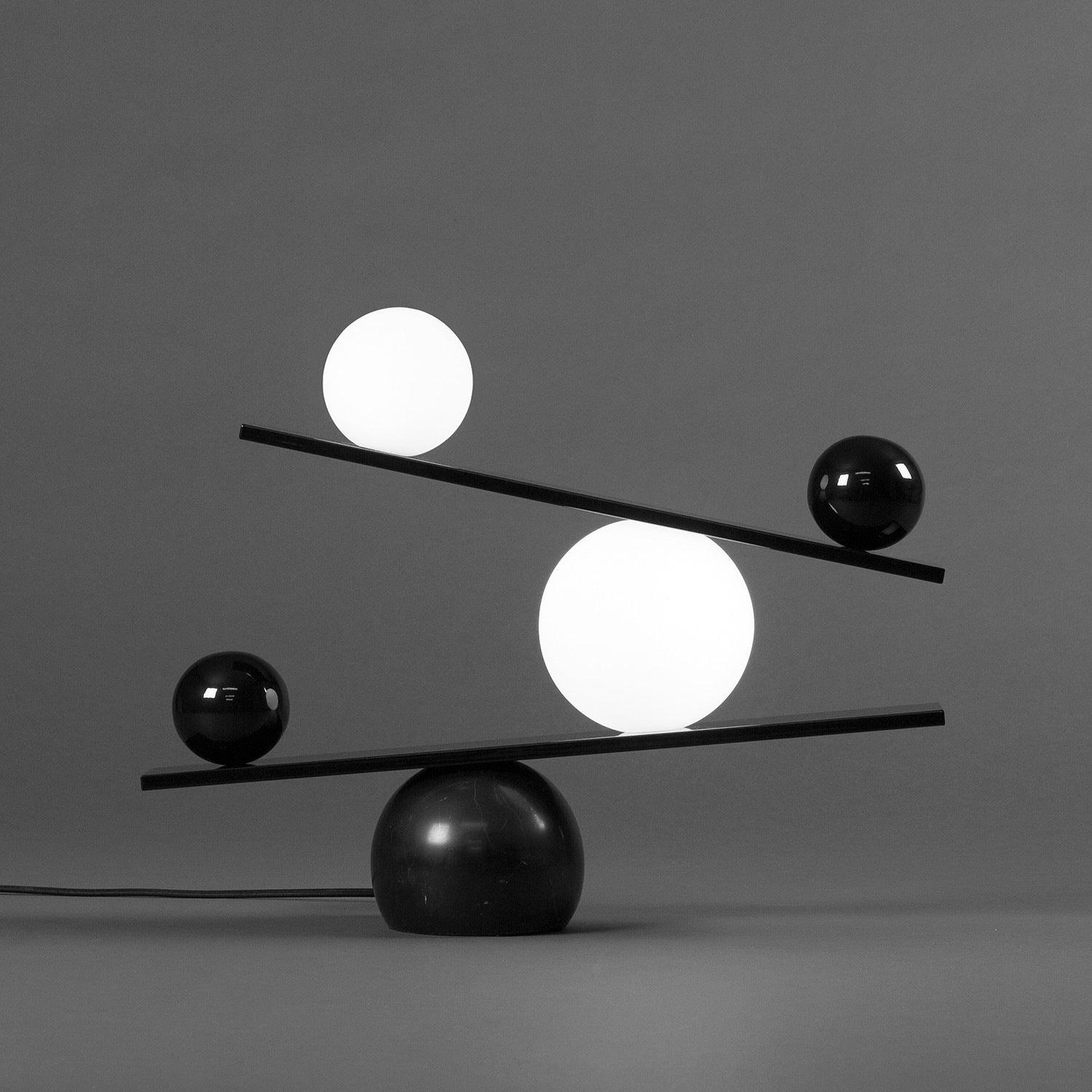Modern Marble Glass Ball Table Lamp for Hotel Exhibition Hall Bedroom Decor