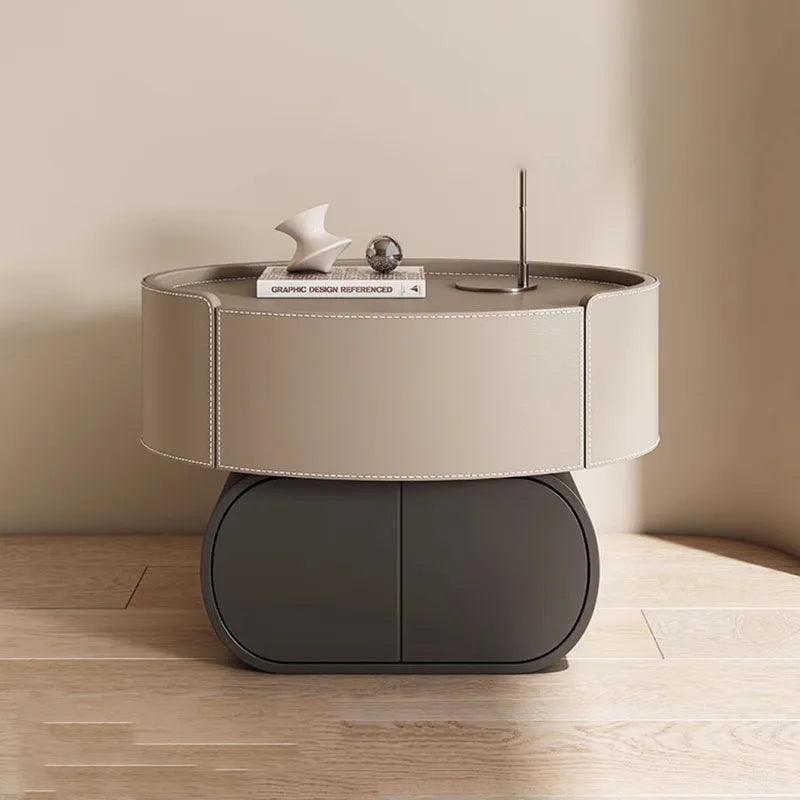 Luxury Modern Bedroom Nightstand with Drawers and Artistic Design