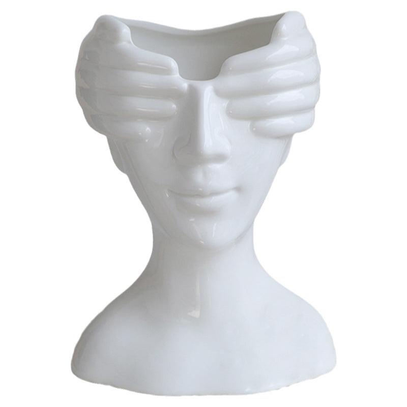 Nordic Art Ceramic Vase Decoration Living Room Tabletop Flower Arrangement Decorative Vase