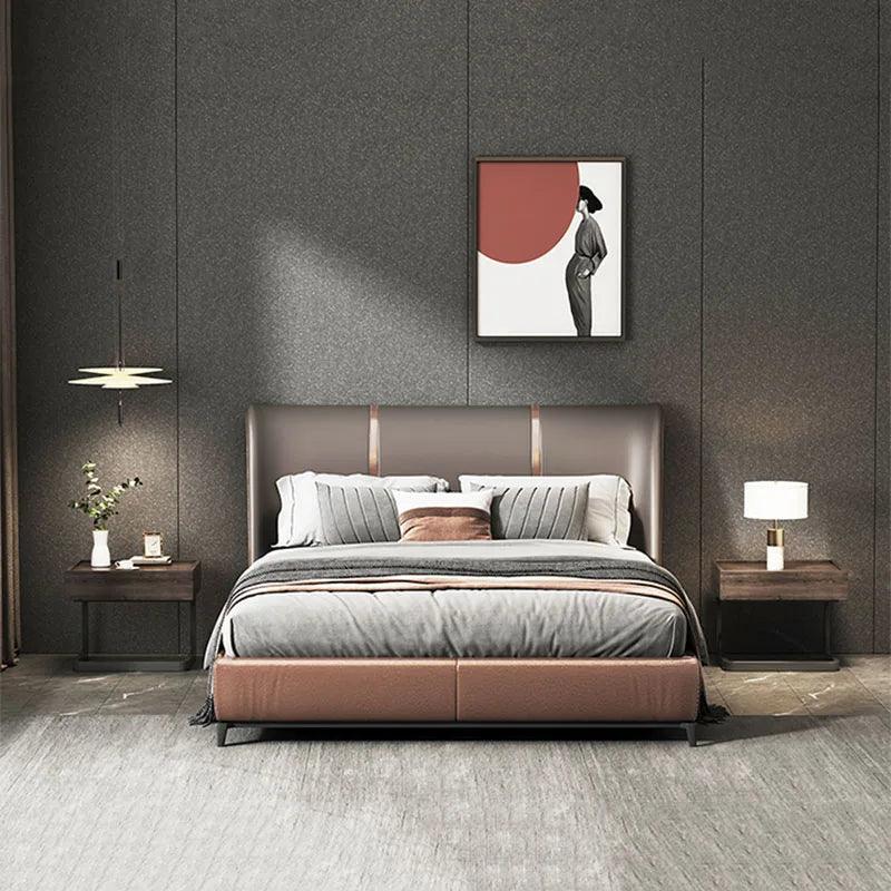 Nordic Nightstand with Metal Drawer - Modern Bedside Table for Home