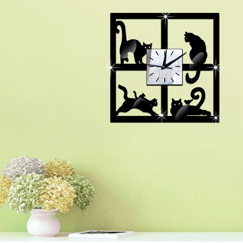 Cattail Design Acrylic Silent Wall Clock