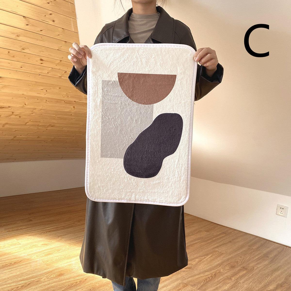 Cozy Nordic Coral Fleece Foot Mat - Stylish, Absorbent, and Non-slip
