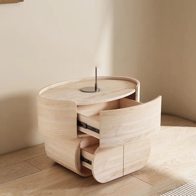 Luxury Modern Bedroom Nightstand with Drawers and Artistic Design