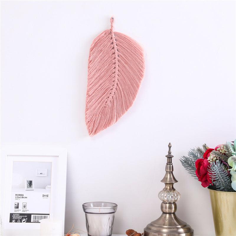 Hand-Woven Leaf Cotton Tapestry Tapestry