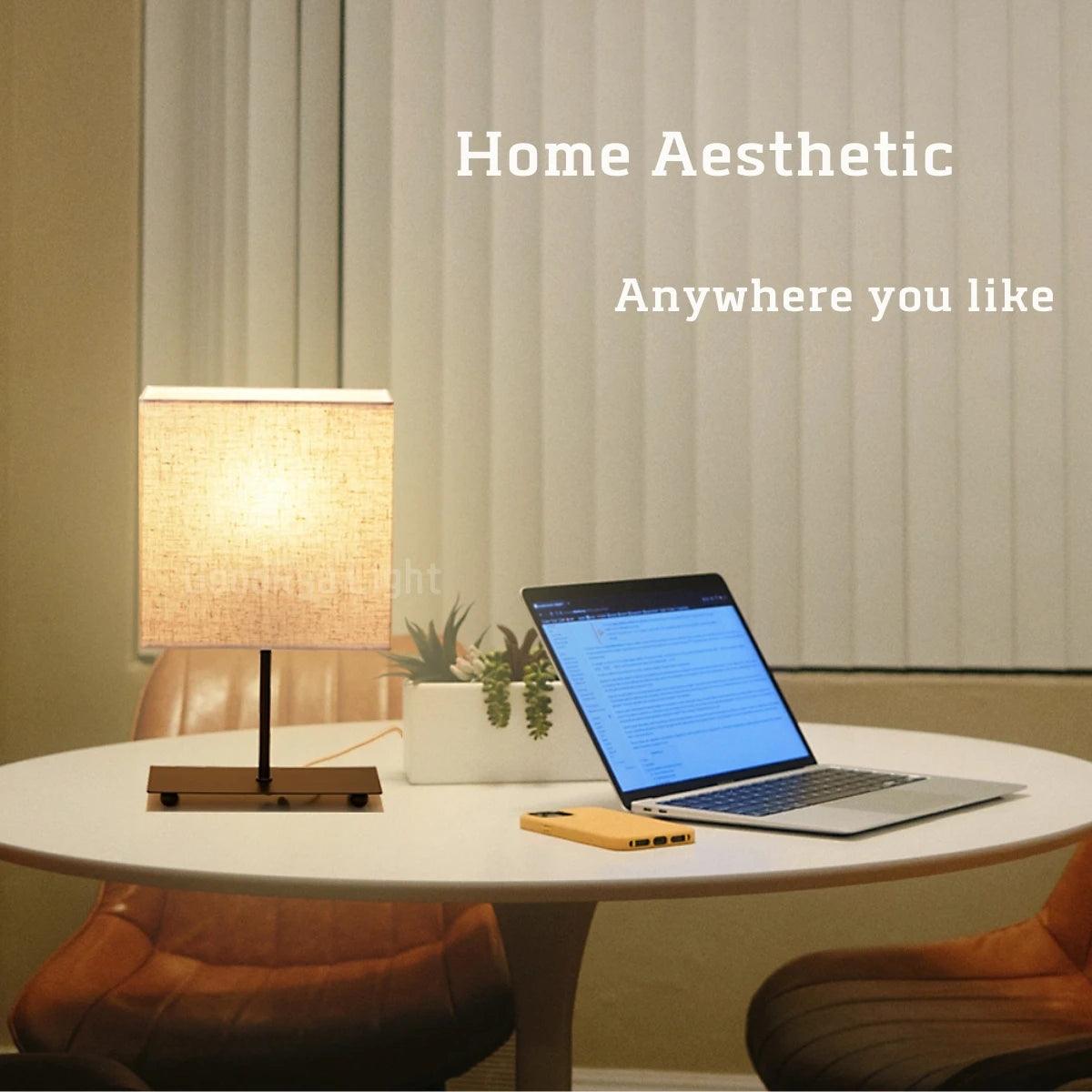 Japanese Style USB Dimmable Retro Table Lamp | Elegant Home Lighting Solution