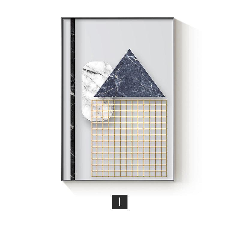 Geometric Abstract Canvas Wall Art Print for Home Decor