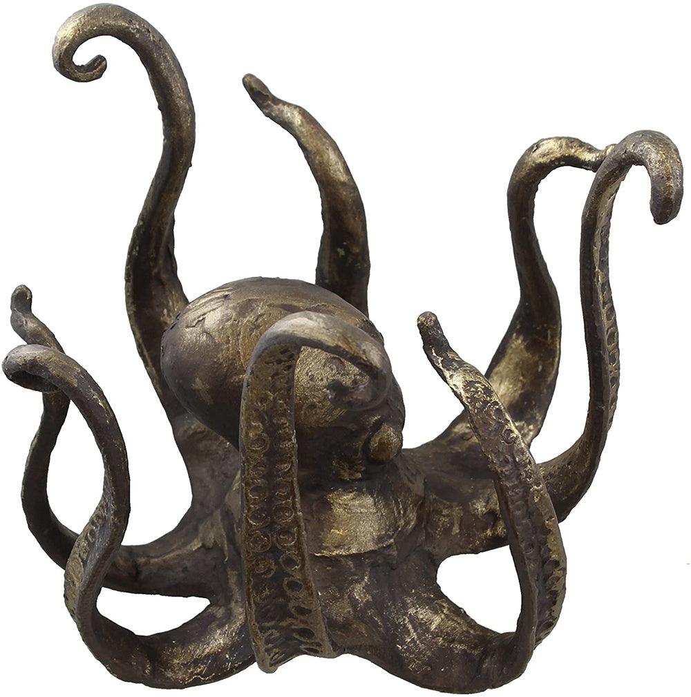 Octopus Resin Tea Cup Holder Sculpture - Unique Home and Office Decor Piece