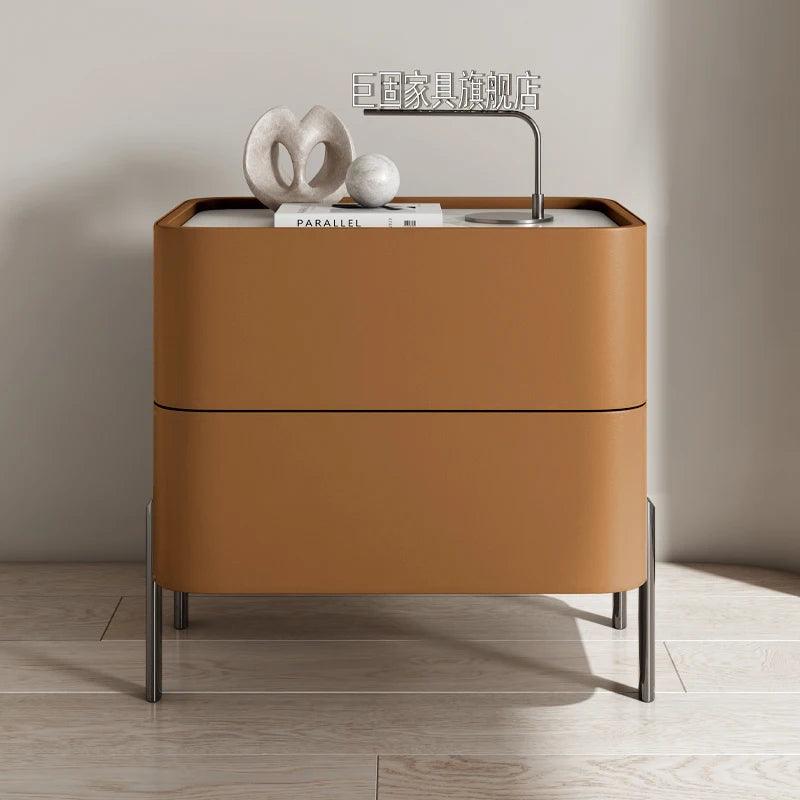 Nightstand with Modern Design and Storage Drawers for Bedroom