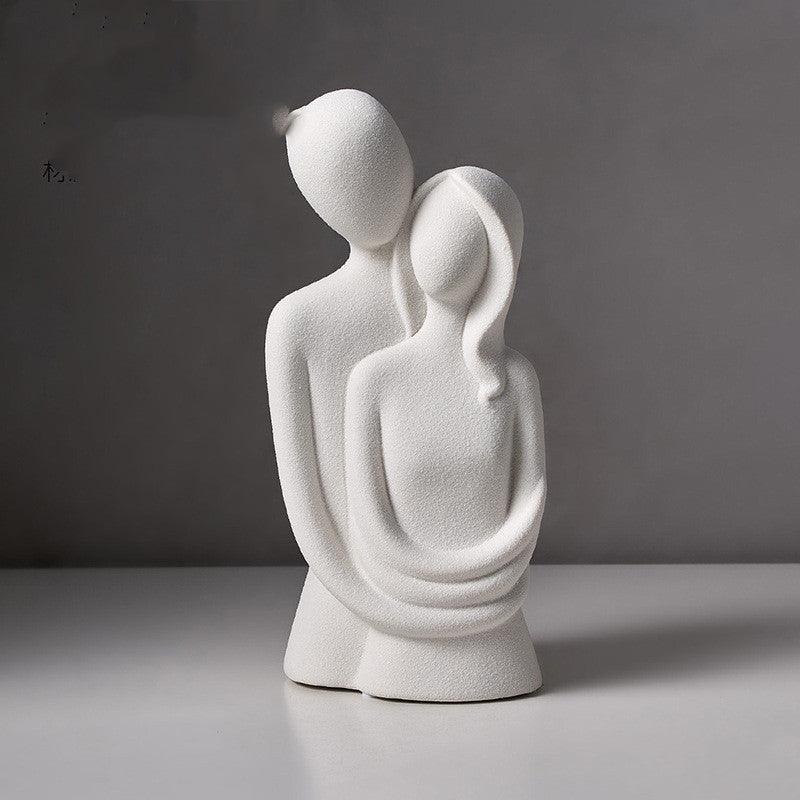 Nordic Home Decor Abstract Figure Statue Love Sculpture - Elegant Tabletop Decoration