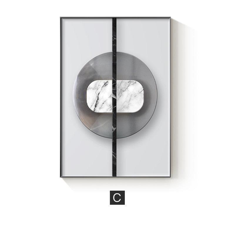Geometric Abstract Canvas Wall Art Print for Home Decor