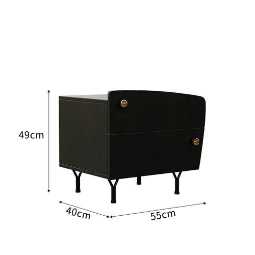 Nordic Style White Nightstand with Drawers - Modern Minimalist Bedside Table