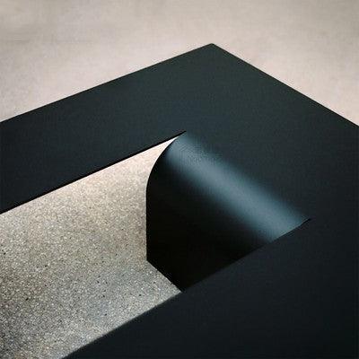 Modern Steel Coffee Side Table with Elegant Car Paint Finish