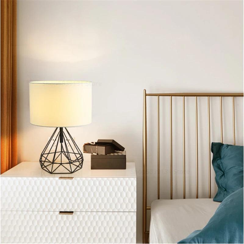 Nordic Retro Gold Geometric Table Lamp