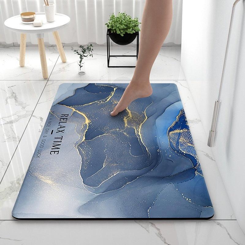 Marbling Bathroom Entrance Absorbent Floor Mat Household Quick-drying Diatom Ooze Floor Mat