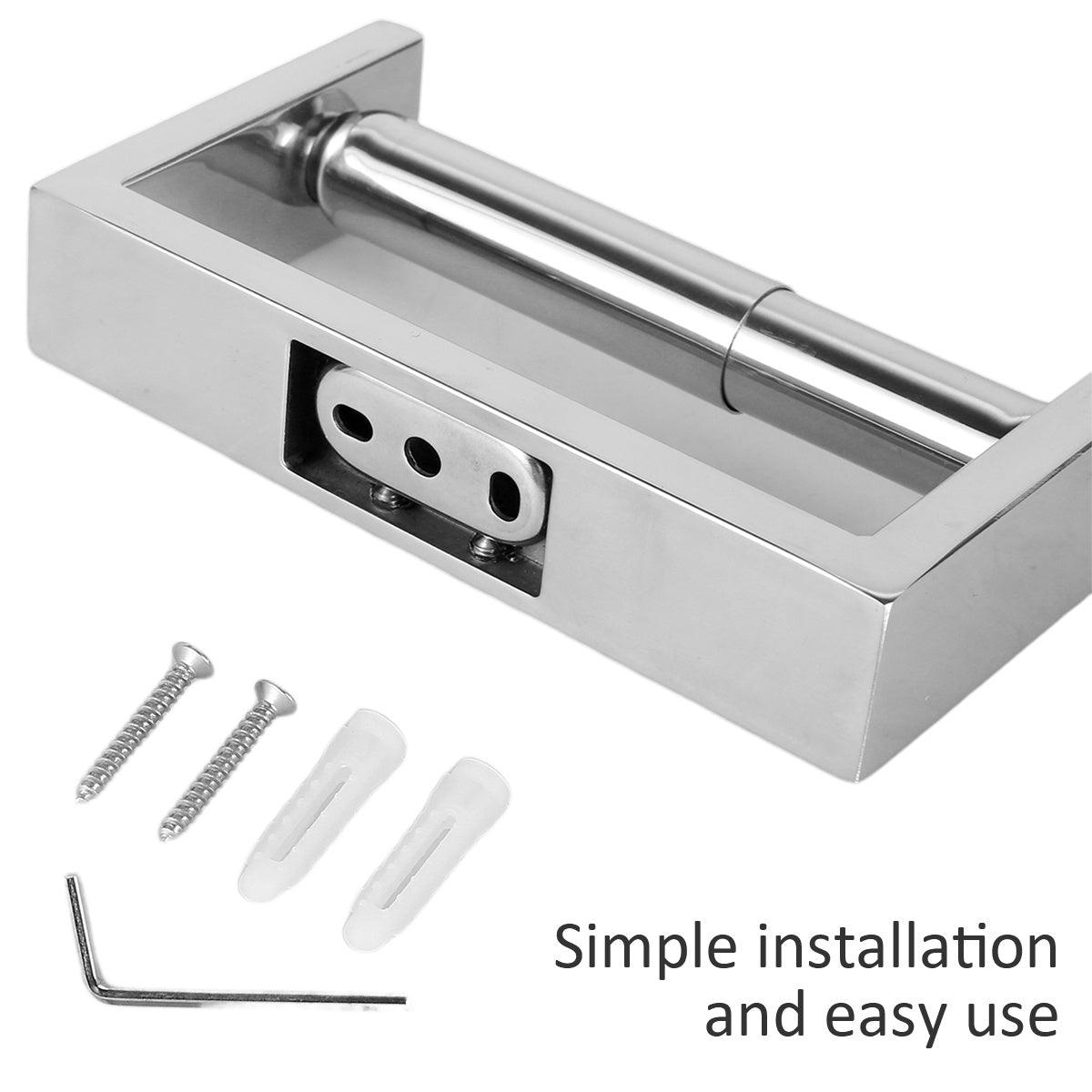 Modern 304 Stainless Steel Toilet Paper Holder with Retractable Feature
