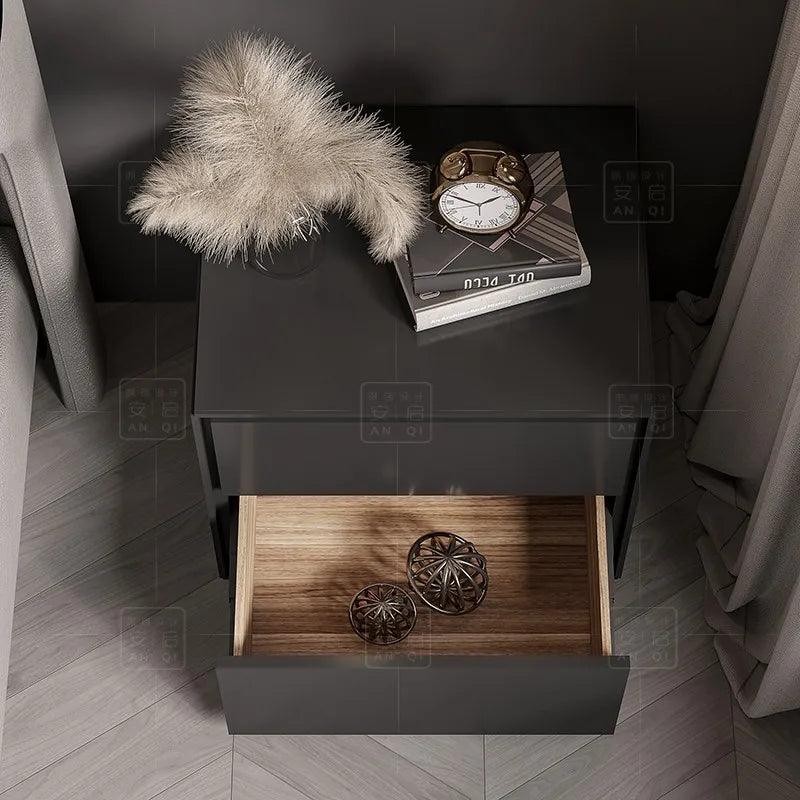 Luxury Minimalist Bedside Table with Drawers for Bedroom - Modern Nightstand Cabinet