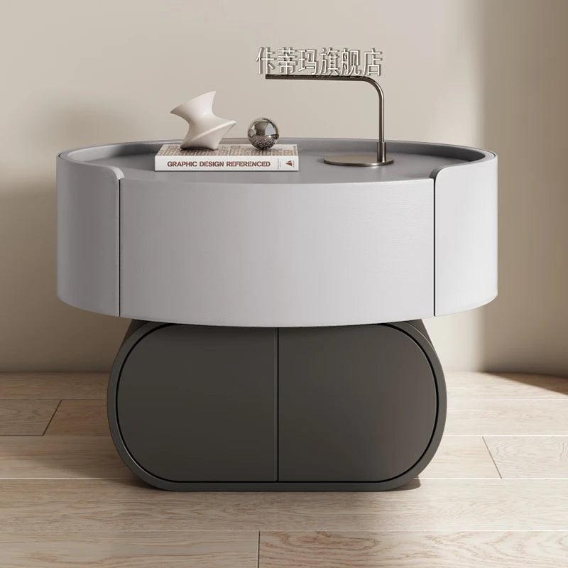 Luxury Modern Bedroom Nightstand with Drawers and Artistic Design