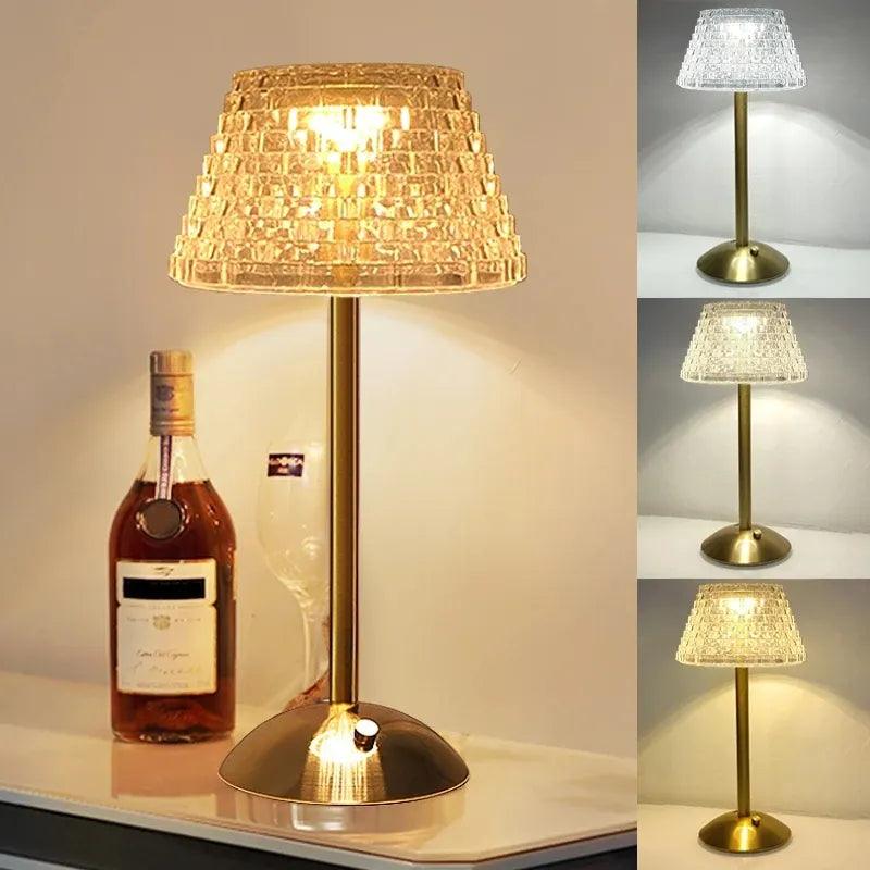 Nordic Crystal Touch-Controlled LED Table Lamp