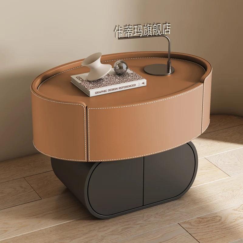 Luxury Modern Bedroom Nightstand with Drawers and Artistic Design