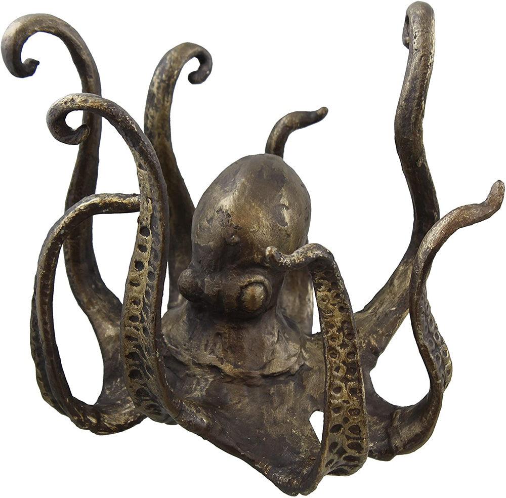 Octopus Resin Tea Cup Holder Sculpture - Unique Home and Office Decor Piece