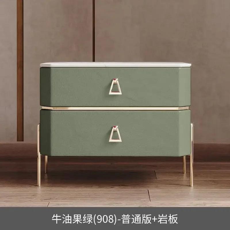 Gold Wireless Charging Bedside Table with Smart Drawers - Modern Furniture for Living Room