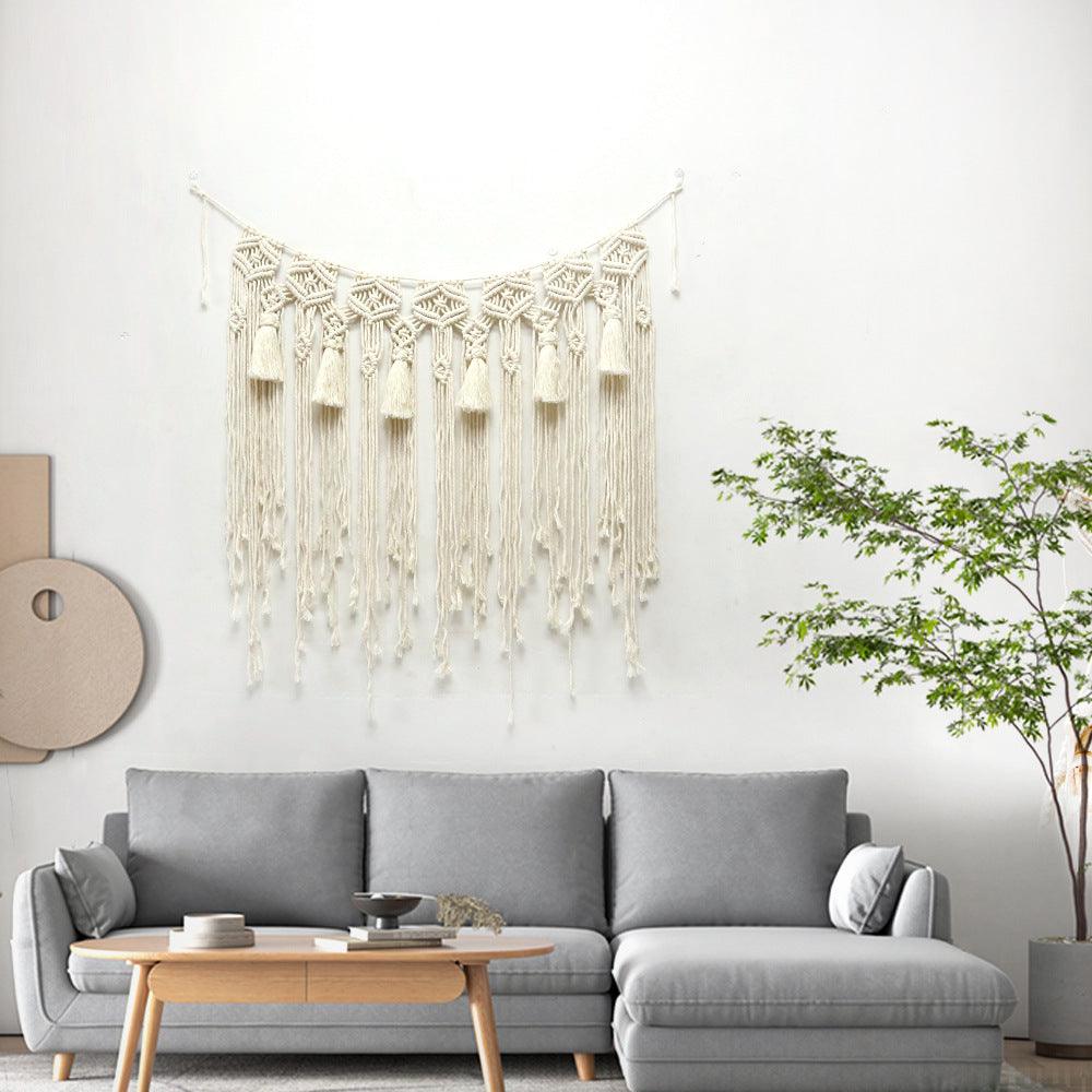 Boho Style Hand-Woven Tapestry Tassel Wall Hanging