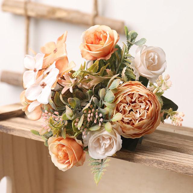 Autumn Bliss Silk Rose Home Decor Accent